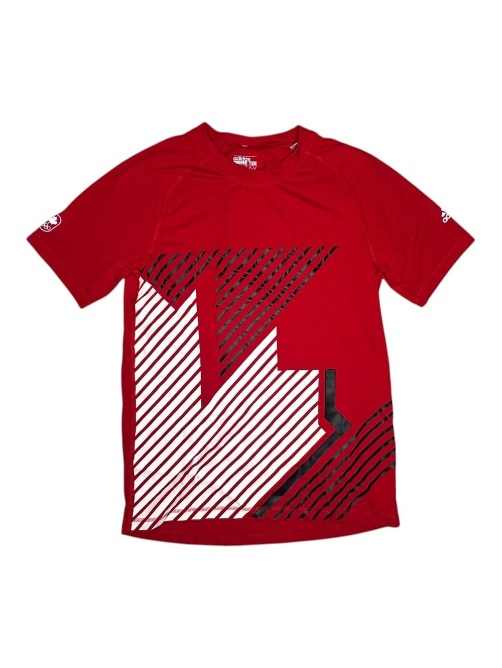 Adidas Prime Tee Red Graphic Short Sleeve T-Shirt 15-16Y Youth